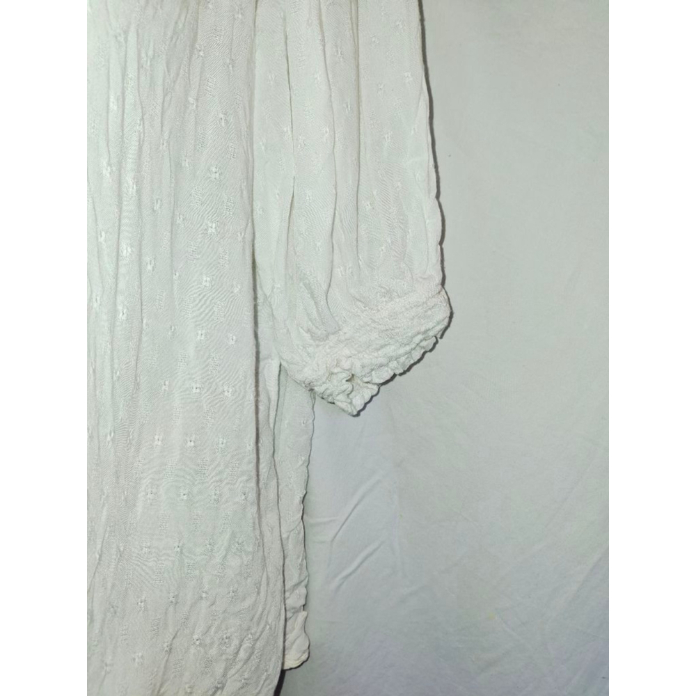 Knox Rose White Embroidered sz L floral lace southwestern Blouse - Picture 6 of 6